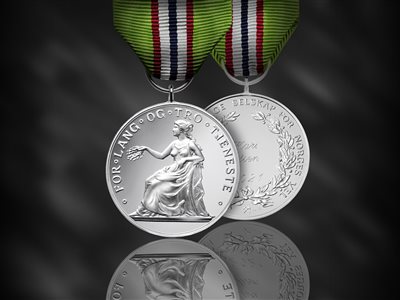 Utdeling av medalje fra Norges Vel